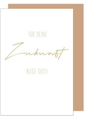 Edition Seidel Premium Glückwunschkarte für deine Zukunft mit Umschlag. Grußkarte Billet Karte mit Spruch Feier Prüfung Abschluss Abitur Mann Frau (PR133 SW024)