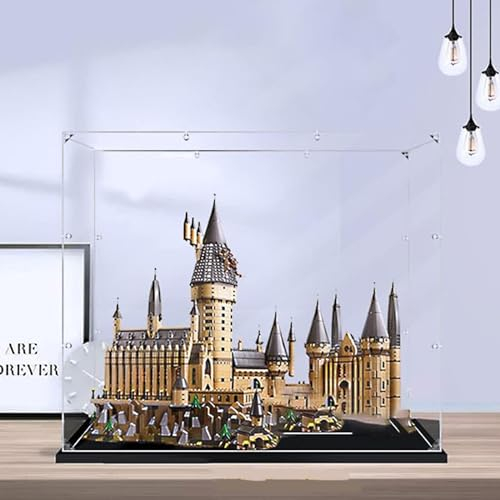 BoHeart Acryl-Vitrine für Le/go 71043 Schloss Hogwarts, transparente, staubdichte Displaybox, kompatibel mit LE/GO 71043 Bausätzen, 73 x 63 x 48 cm