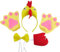 Huhn Kostüm Cosplay Set Kopfbedeckung Fliege Schwanz Handschuhe Haarreifen Stirnbänder Partyzubehör Für Kinder Huhn Cosplay Set Haarreifen Huhn Stirnbänder Kopfbedeckung