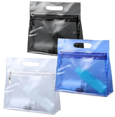 6 Pezzi Beauty Case Trasparente PVC Trousse Da Viaggio,Con Cerniere Buste Per Aereo Prova Di Perdite,Borse Da Toilette Impermeabile Per Donna Uomo,Borsa Da Viaggio Portatile
