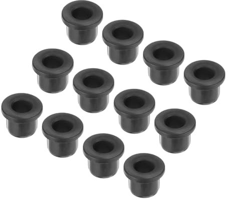 QUARKZMAN 20 Stück Gummitüllen, 12,5mm Dia x 8mm ID x 12,5mm H Kabeltüllen T-förmige Gummimuffe Rund Durchgangstülle für Kabeldurchführung Kabeltüllen Kabeln Elektrischer Leiter, Schwarz