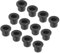 QUARKZMAN 20 Stück Gummitüllen, 12,5mm Dia x 8mm ID x 12,5mm H Kabeltüllen T-förmige Gummimuffe Rund Durchgangstülle für Kabeldurchführung Kabeltüllen Kabeln Elektrischer Leiter, Schwarz