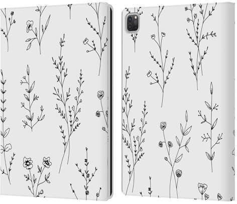 Head Case Designs Licenza Ufficiale Anis Illustration Bianco Fiori Selvatici Custodia Portafoglio in Pelle Compatibile con Apple iPad PRO 13 M4 2024