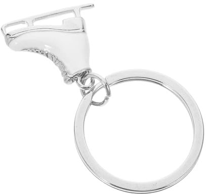 HOLIDYOYO Eishockey Schlüsselanhänger – Kreatives Wintersport Geschenk Für Skater Kompakte Zinklegierung Perfekt Für Taschen Und Rucksäcke Weiß 6.0 X 3.0 Cm