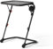FurnitureR Black Portable Tray Table, Adjustable Height, Durable Metal and Plastic Construction, Ideal for Home Office and Meetings, Compact Design, Mobile and Lightweight