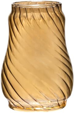 Thous Winds Schirm für Petroleumlampe, Öllampe Lampenschirm aus Hitzebeständigem Glas, Petroleumlampe Ersatzschirm für “Dämmerung” Kerosin Laterne (Bernstein)