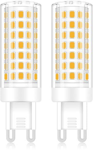 TRIJZHOU G9 LED Lampe 6W AC220-240V Warmweiß 3000K 2er-Pack | nicht dimmbar, entspricht 60W Halogen, 650 Lumen, kein Flimmern, energiesparend