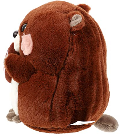 ORFOFE Plüsch Murmeltier Puppe Braun mit Pp Baumwolle, Kuscheltier | Kinder und Kleinkinder, Schlichtes Süßes Design, Geschenk zum Geburtstag