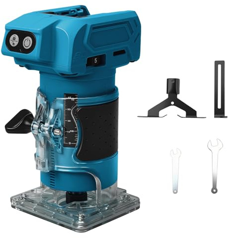 Akku Oberfräse kompatibel mit Makita 18V Akku, (ohne Akku)
