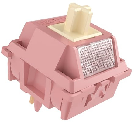 Outemu Red Bean Creamy Pro Lot de 108 commutateurs pré-lubrifiés linéaires pré-lubrifiés avec diffuseur pour clavier de jeu mécanique, 5 broches 40 gf