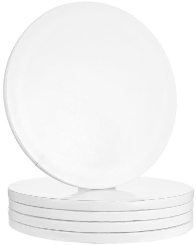 saerryor 5 Pack Cake Boards-10 Inch Round,12mm Thick for Sponges,Fruit&Wedding Cakes(White)