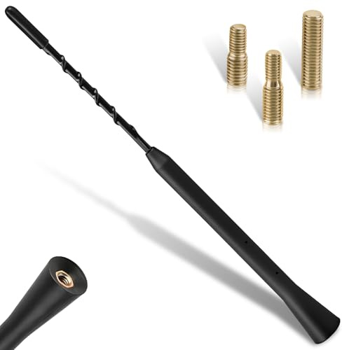 Car Aerial, Universal Antenna Replacement, AM/FM/DAB Roof Car Radio dab Aerial Mast, Radio Car Signal Booster Rod Car Antenna for Vehicles, Screws M4 M5 M6，23cm/9 inch Long
