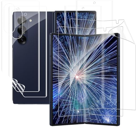 Bodyguard Verre Trempé pour Samsung Galaxy Z Fold 6 5G, Anti Rayure, Sans Bulles, Haute Sensibilité, Couverture Transparente 3D, HD Z Fold 6 Protection écran+Film Arrière(2+2 TPU Vitre Protection)