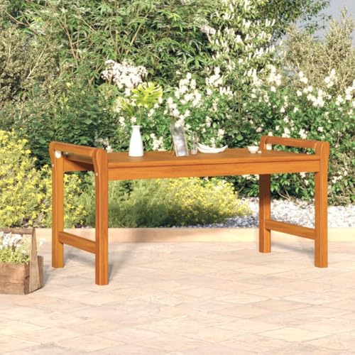 fadaoet Couchtisch Massivholz Akazie 100x50x50 cm mit Latten-Tischplatte, Wohnzimmertisch, Beistelltisch, langlebiges Holz, vielseitige Möbel für Innen und Außen
