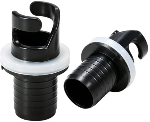 SOOZR 2 Pcs Paddle Board Pump Adaptor, SUP Kayak Air Valve Connector | Ribbed Hose End, White Sealing Ring, For SUP Kayak And Air Tent Valves, Spare Outdoor Kit, Check Valve Size