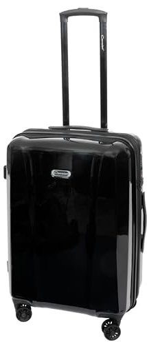 Bowatex Reisekoffer mittelgroße 65cm auf 4 Rädern Koffer Trolley Schwarz Cavalet