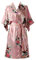 Robe de chambre kimono ample en satin pour femme Taille 36-52, rose, 14-16