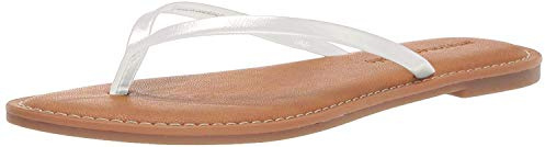 Amazon Essentials Damen Zehensandale, Weiß, 44 EU