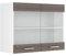 Vicco Küchenglasschrank R-Line, Glashängeschrank, Grau/Weiß, 80 cm
