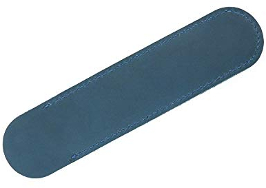 SENRISE Pen Case Leather Pen Case Pouch Holder, Single Fountain Pen Pouch, Handmade Soft Pen Protective Sleeve Cover for Pens, 1 Pack (15cm x 4.2cm, Blue)