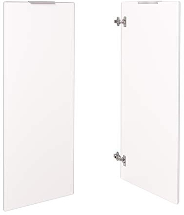 Schranktüren Türen-Set Drehtüren Holztüren Weiß Zubehör Türen B 39,6 cm x H 102,8 cm x T 1,8 cm Set 2 tlg.