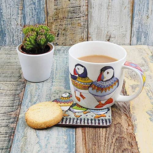 Emma Ball Woolly Puffins Mug Bone China 350ml Boxed