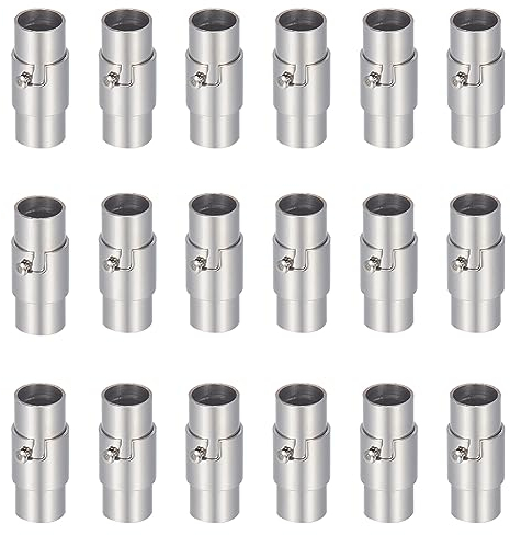 UNICRAFTALE 20 Sätze Edelstahl Magnetverschlüsse für Armband Polierte Säule Magnetverschluss Rohr Lederband Schmuck Verschlüsse Metall ketten Verschlüsse für Armband Schmuckherstellung, Loch 6mm