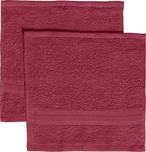 REDBEST Seiftuch 2er-Pack Chicago weinrot Größe 30x30 cm - saugstark, strapazierfähig, ideal für Reisen, Sport (weitere Farben)