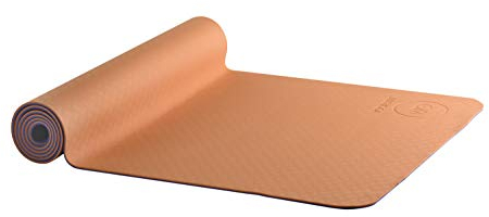 YIN-YANG EARTH Doppelseitige Yogamatte 6mm - 61x183cm - Orange/Lila