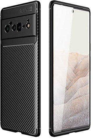 ESTH® Coque en TPU pour Google Pixel 6 Pro, Etui Protection Anti-Poussière avec Angles Choc Amortissant, Ultra Mince Silicone Housse, Noir