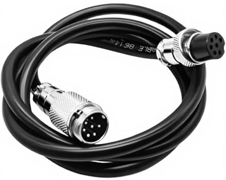 Elecbee GX16 7 Pin Aviation Cable Assemblies, 1m, Male to Female, Straight, Outdoor, Compatible with Aircraft Avionics, Flight Data Recorders