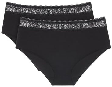 Triumph Feel of Modal Midi 2p sous-vêtement, Noir, M Femme