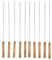 10pcs brochettes de barbecue avec manche en bois brochettes réutilisables en acier inoxydable viande légumes barbecue camping barbecue ensemble d'outils facile à nettoyer 11.8in