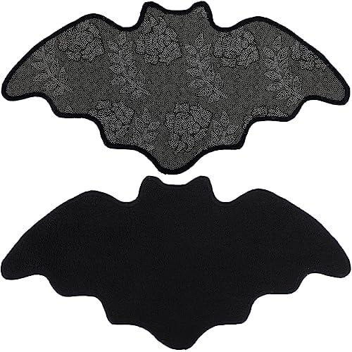 HXGONYI Fledermaus-Badematte, Halloween-Fledermaus-Badematte, Horror-Teppich, Türmatten, Sarg-Badematte, Gothic-Matten, Dekor für Badezimmer, Schlafzimmer, Küche, Zimmer, gruselige Hexe, Hexe,