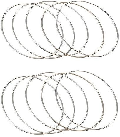 BOBOZHONG Traumfänger Runde Ringe,10 PCS Dekoringe Blumenkranz Handwerk Ringe Praktische Durable Dreamcatcher Hoop Metallring für Traumfänger Festival Kränze DIY Kunst und Handwerk Projekte (10cm)