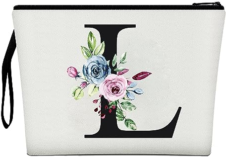 Make-up Tasche für Frauen, A-Z 26 Brief personalisierte Make-up Tasche, Geburtstagsgeschenke für Frauen Mama, Geschenke für besten Freund, Braut Brautjungfer Kosmetiktasche