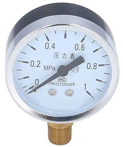 Iorn Manometer, Vakuum-Manometer 14 NPT Zifferblattdruckmessgerät für Wasser, Hydraulik, Öl, Manometer/Barometer, Manometer (0~1 MPa)