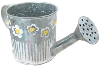 Didiseaon Maceta De Riego De Hierro Florero De Forma De Cubo Jarrón Artístico para Flores