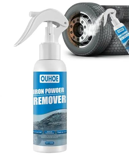 CHENRI Ouhoe Iron Powder Remover, Rost Entferner Reinigungsspray, Auto Rostumwandler Spray, Rostentferner Sprayer, Rostflecken Entferner, Multifunktions-Rostentfernungsspray für Metall (100ML)