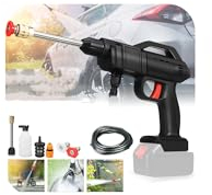 Limpiador de alta presión compatible con batería Makita de 18 V, inalámbrico, portátil, para coche, terraza, jardín, exterior, solo herramientas (negro)