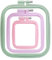 3-Teiliger Kreuzstichrahmen, Quadratischer Stickrahmen, Kreuzstichrahmen, Quadratisches Stickzelt, Kreuzstichzubehör, Kunsthandwerkszubehör (Wassermelonenrot, Rosa, Hellgrün)