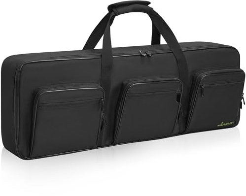 LASUK 49 Key Keyboard Case, Portable Keyboard Piano Waterproof 600D Oxford Cloth with Adjustable Straps, Key Keyboard Gig Bag Case 31.1x3.9x10.2, LAS01