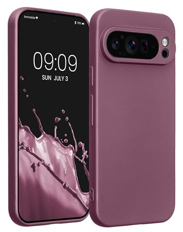 kwmobile Carcasa Compatible con Google Pixel 9 Pro Funda - Funda Ultrafina de TPU con Bordes elevados - Lavanda Metalizado