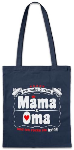 Urban Backwoods Beste Mama & Oma Titel Krone Hipster Bag Stofftasche Stoffbeutel