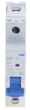 Disjoncteur MCB Type C 1 pôle 16Amp 230V 6KA NB1-63, 1 pièce