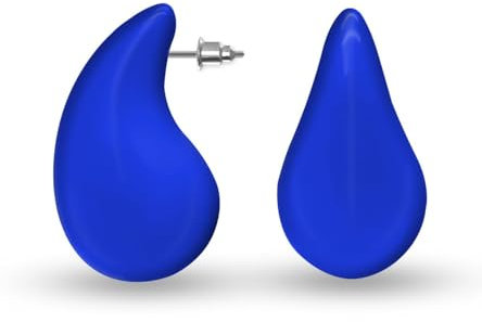 Soul-Cats große Tropfen Ohrringe Ohrstecker in der Farbe: blau