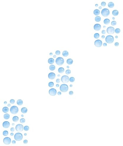Hoement 3pcs Self-Adhesive Wall Decal Wall Art Bubbles Wall Decor Wallpaper Sticker Bubbles Wall Sticker Decor Bubbles Wall Decals Peel and Stick DIY Wall Decals Decorate PVC