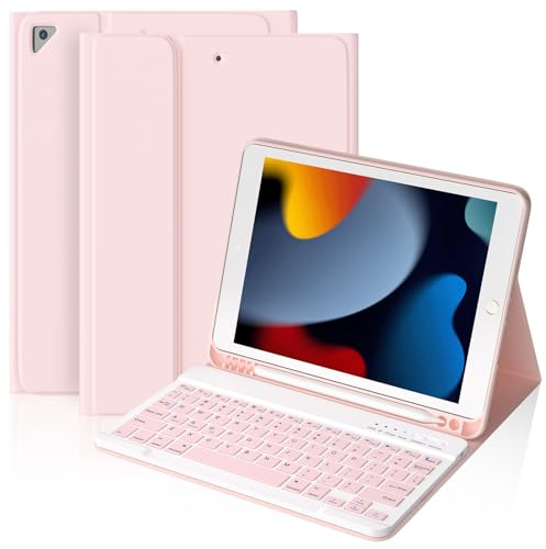 BQSS Keyboard Case for iPad 10.2 9th/8th/7th Gen | Bluetooth Keyboard With Built-In Pen Holder. Compatible With Ipad 7th/8th/9th Gen (10.2), Air 3rd (2019) & Pro 10.5 (2017)