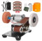 Levigatrice Elettrica a Nastro, Mini Levigatrice a Nastro a 7 velocità con Mola Lucidante E Mola, 4000-9000 Giri/min/Basso Rumore, per Metallo, Legno