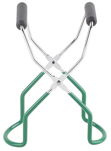 Baxnore Stainless Steel Canning Jar Lifter, Anti Slip Can Clamp, AntiScalding Tray Dish Clamp, Multifunctional Canning Tongs Jar Lifter for Kitchen (Green)
